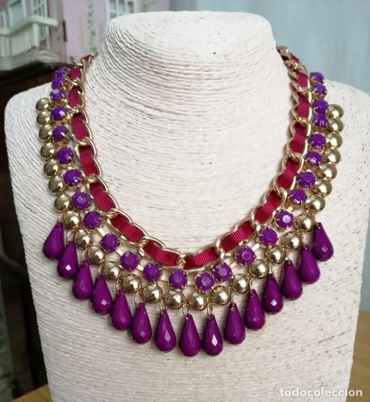 Joyeria: COLLAR CORTO, MORUNO, DORADO Y MORADO. - Foto 3