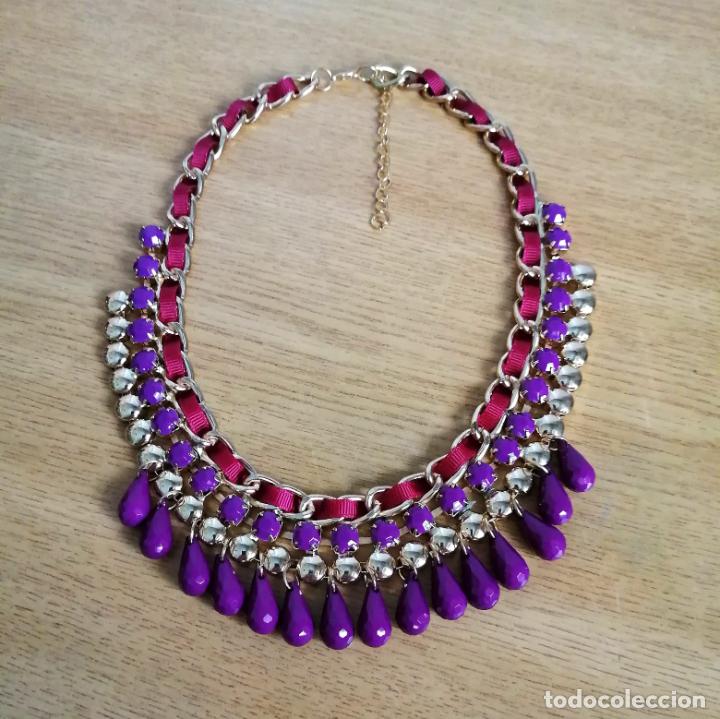 Joyeria: COLLAR CORTO, MORUNO, DORADO Y MORADO. - Foto 4