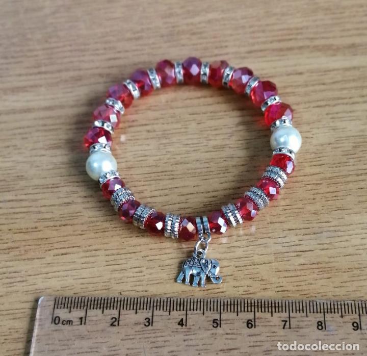 Joyeria: PULSERA CON CUENTAS DE CRISTAL ROJAS. - Foto 2