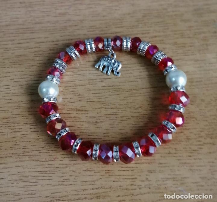 Joyeria: PULSERA CON CUENTAS DE CRISTAL ROJAS. - Foto 3