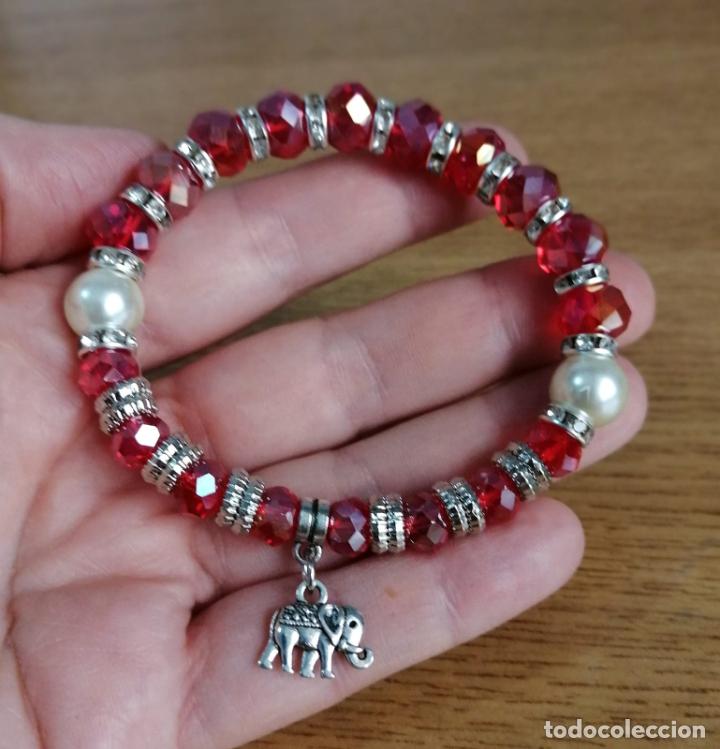 Joyeria: PULSERA CON CUENTAS DE CRISTAL ROJAS. - Foto 4