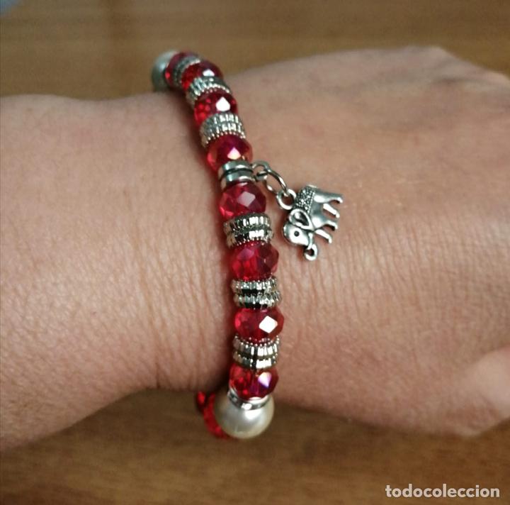 Joyeria: PULSERA CON CUENTAS DE CRISTAL ROJAS. - Foto 5