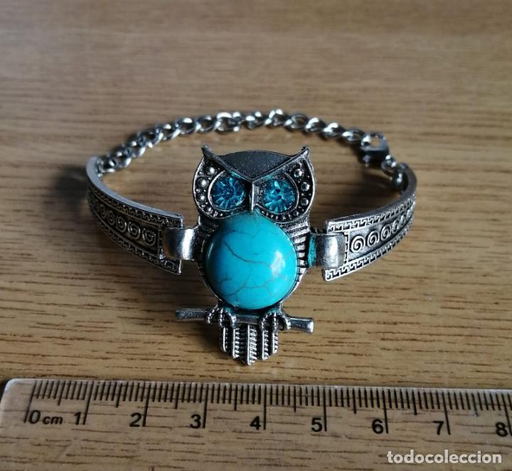 Joyeria: PULSERA B&Uacute;HO, PLATEADA CON PIEDRAS TURQUESAS. - Foto 2