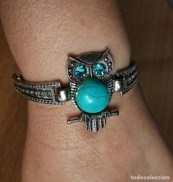 Joyeria: PULSERA B&Uacute;HO, PLATEADA CON PIEDRAS TURQUESAS. - Foto 3
