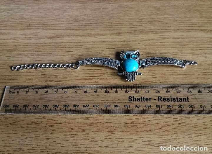 Joyeria: PULSERA B&Uacute;HO, PLATEADA CON PIEDRAS TURQUESAS. - Foto 4