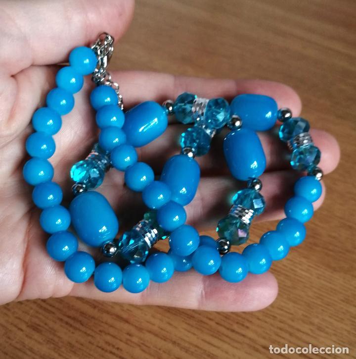 Joyeria: COLLAR DE CUENTAS AZULES DE CRISTAL. - Foto 4
