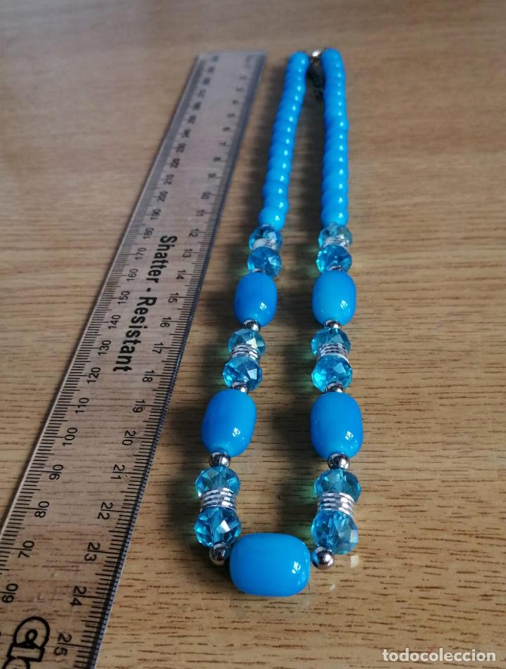 Joyeria: COLLAR DE CUENTAS AZULES DE CRISTAL. - Foto 5