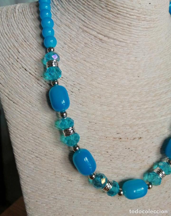 Joyeria: COLLAR DE CUENTAS AZULES DE CRISTAL. - Foto 6