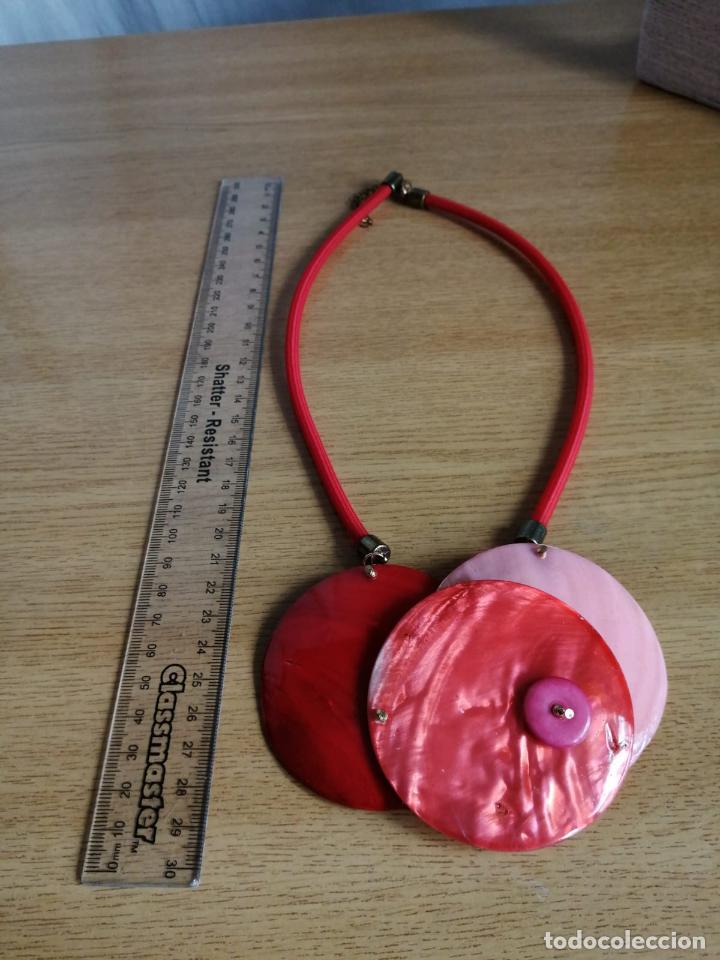 Joyeria: COLLAR ROJO CON COLGANTE DE N&Aacute;CAR. - Foto 4
