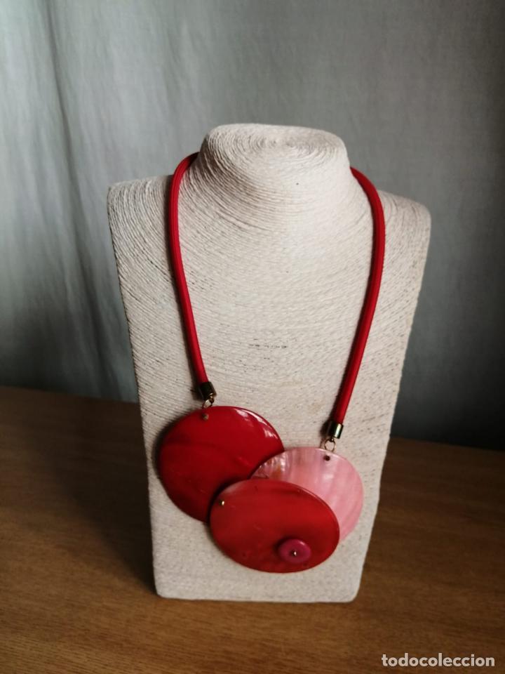 Joyeria: COLLAR ROJO CON COLGANTE DE N&Aacute;CAR. - Foto 5