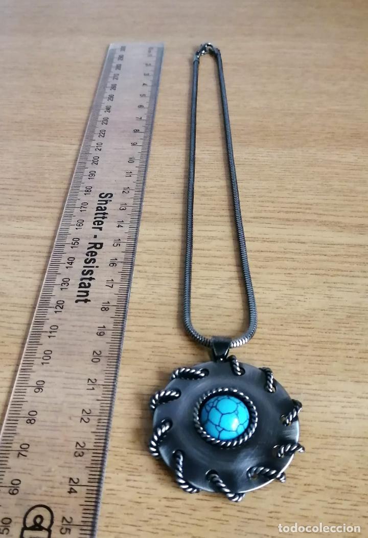 Joyeria: COLLAR, CADENA CON COLGANTE AZUL. - Foto 4