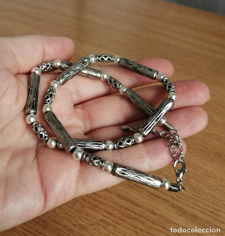 Joyeria: COLLAR CORTO, METALICO PLATEADO. - Foto 4