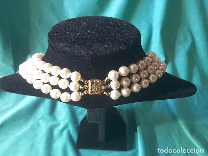 Joyeria: Collar de Perlas, 50 cuentas, 7 mm. 3 vueltas - Foto 2