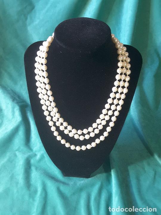 Joyeria: Collar de Perlas, 50 cuentas, 7 mm. 3 vueltas - Foto 1