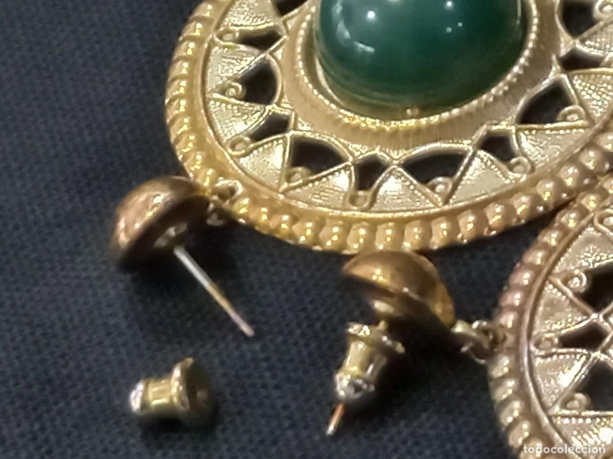 Joyeria: PENDIENTES-ISABELINOS (super largos) dos rosetones-verde - Foto 7