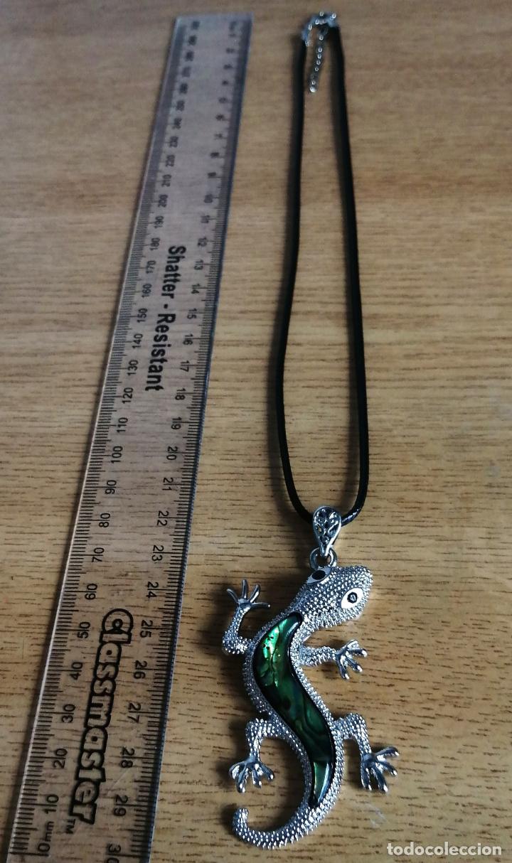 Joyeria: COLGANTE DE SALAMANDRA CON CORD&Oacute;N NEGRO. - Foto 4