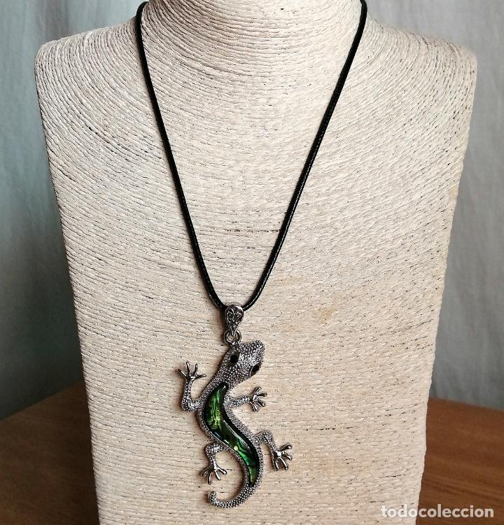 Joyeria: COLGANTE DE SALAMANDRA CON CORD&Oacute;N NEGRO. - Foto 6