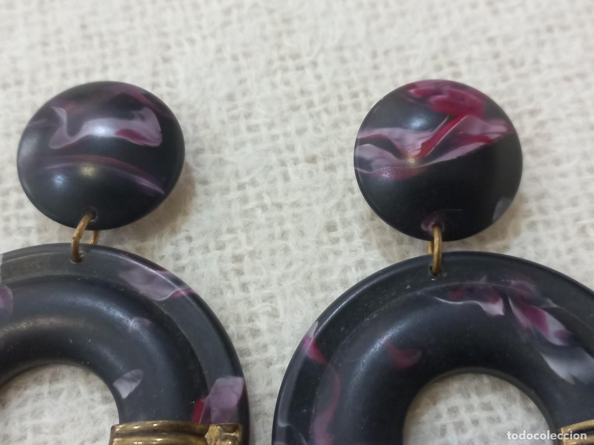 Joyeria: PENDIENTES (ARILLA) pasta-morado-lat&oacute;n - Foto 3