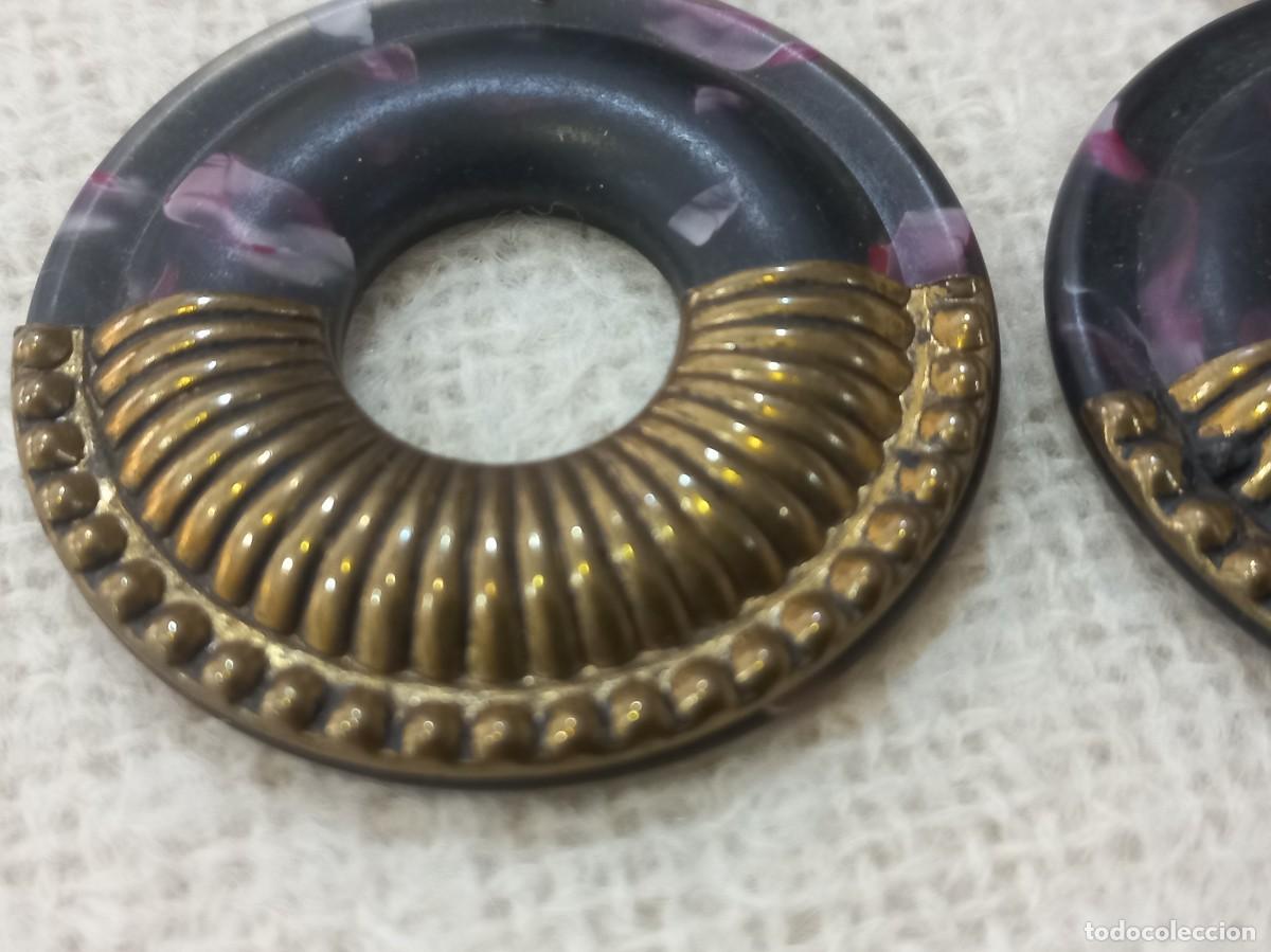 Joyeria: PENDIENTES (ARILLA) pasta-morado-lat&oacute;n - Foto 4