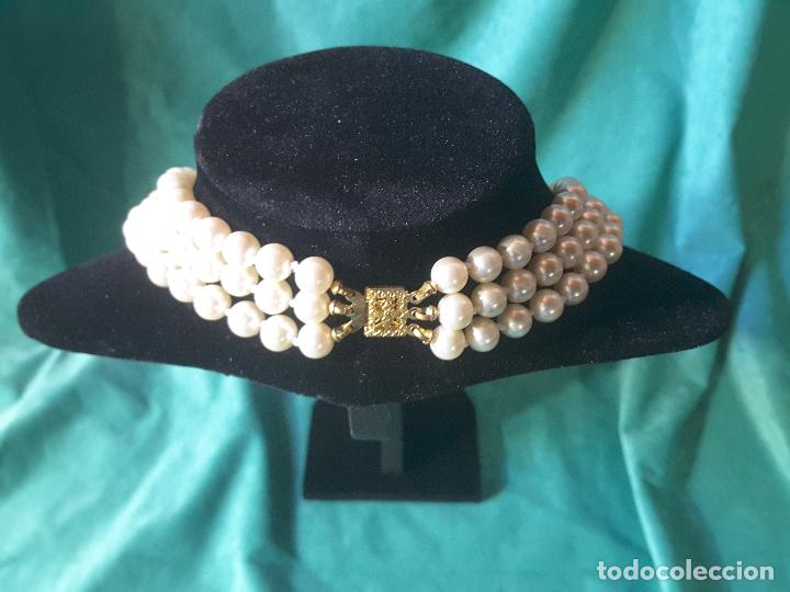Joyeria: Collar de Perlas, 64 cuentas, 7 mm. 3 vueltas - Foto 2