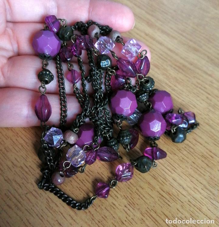 Joyeria: COLLAR LARGO CON CUENTAS MORADAS - Foto 2