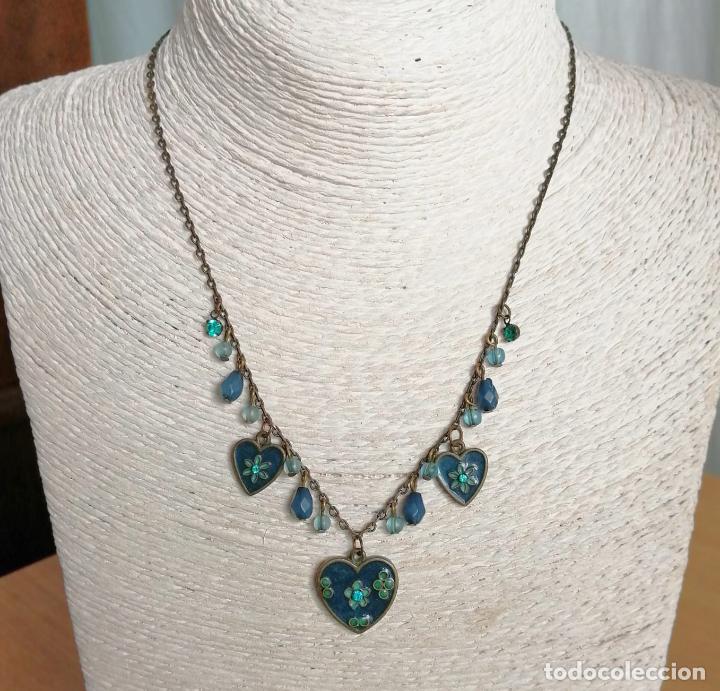 Joyeria: COLLAR CON COLGANTES FORMA DE CORAZONES. - Foto 1