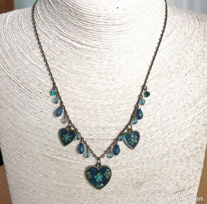 Joyeria: COLLAR CON COLGANTES FORMA DE CORAZONES. - Foto 4