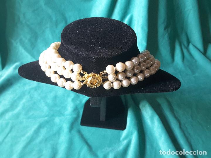 Joyeria: Collar de Perlas, 45 cuentas, 8 mm. 3 vueltas - Foto 2