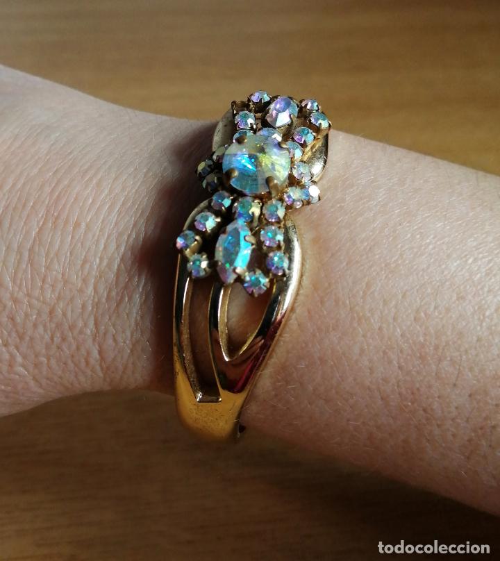 Joyeria: PULSERA DORADA CON BRILLANTES CRISTALES. - Foto 7