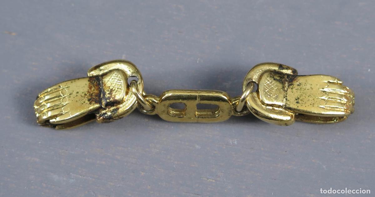 Joyeria: CIERRE DE CAMISA O CAPA. METAL DORADO - Foto 1