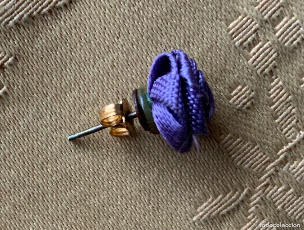 Joyeria: PENDIENTES VINTAGE ROSA MORADA - Foto 4