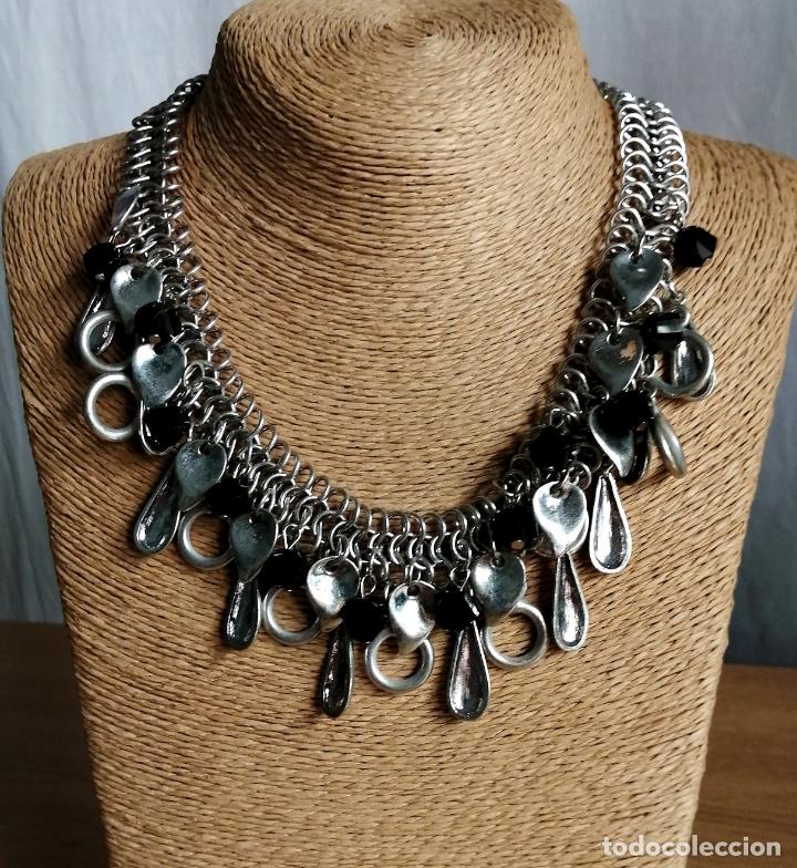 Joyeria: COLLAR CORTO METAL PLATEADO. - Foto 2