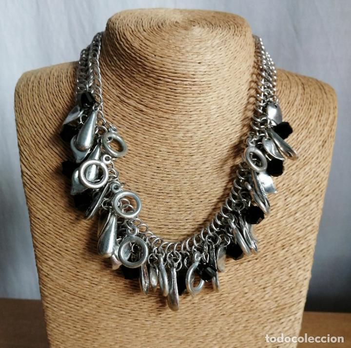 Joyeria: COLLAR CORTO METAL PLATEADO. - Foto 1