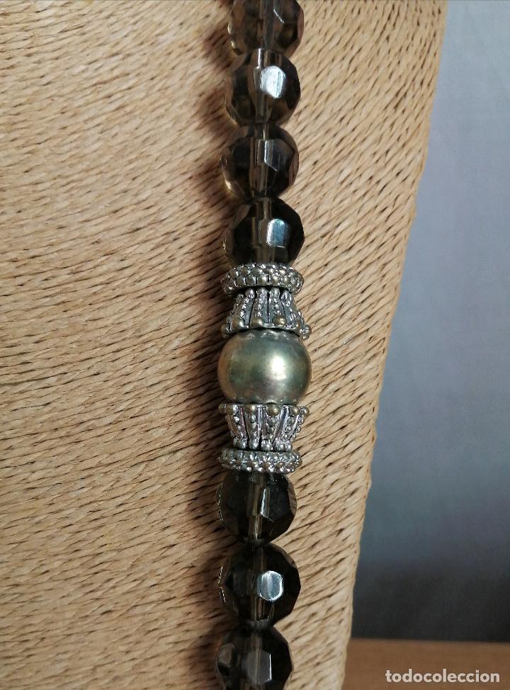 Joyeria: COLLAR LARGO DE CUENTAS DE CRISTAL MORUNO, ARABESCO. - Foto 6