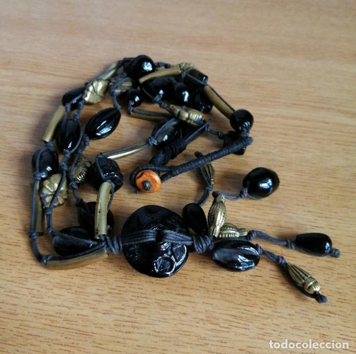 Joyeria: COLLAR DE CUENTAS NEGRAS AGATAS. - Foto 3