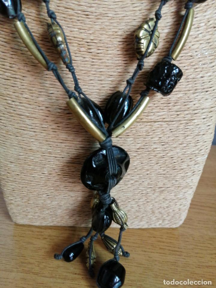 Joyeria: COLLAR DE CUENTAS NEGRAS AGATAS. - Foto 5