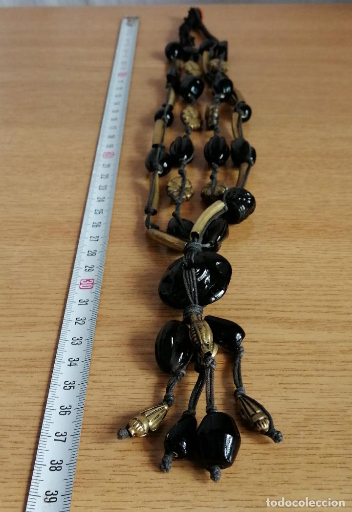 Joyeria: COLLAR DE CUENTAS NEGRAS AGATAS. - Foto 6
