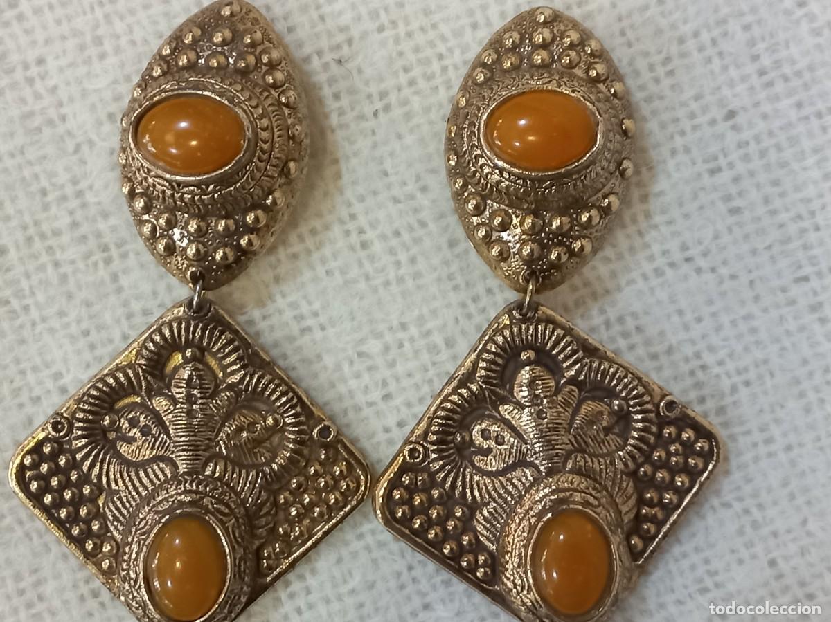 Joyeria: PENDIENTES-ISABELINOS (pasta) rombo-&aacute;mbar - Foto 1