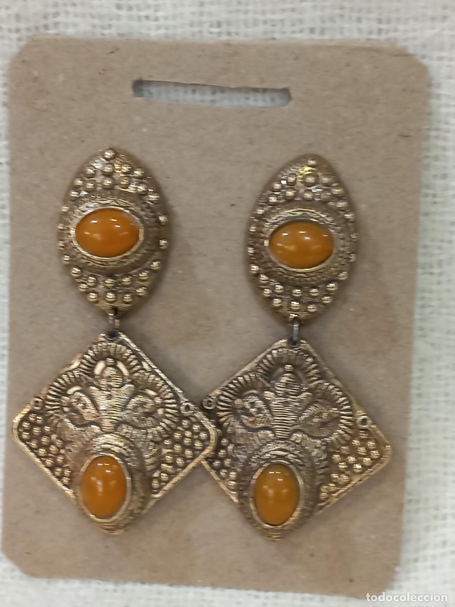 Joyeria: PENDIENTES-ISABELINOS (pasta) rombo-&aacute;mbar - Foto 5