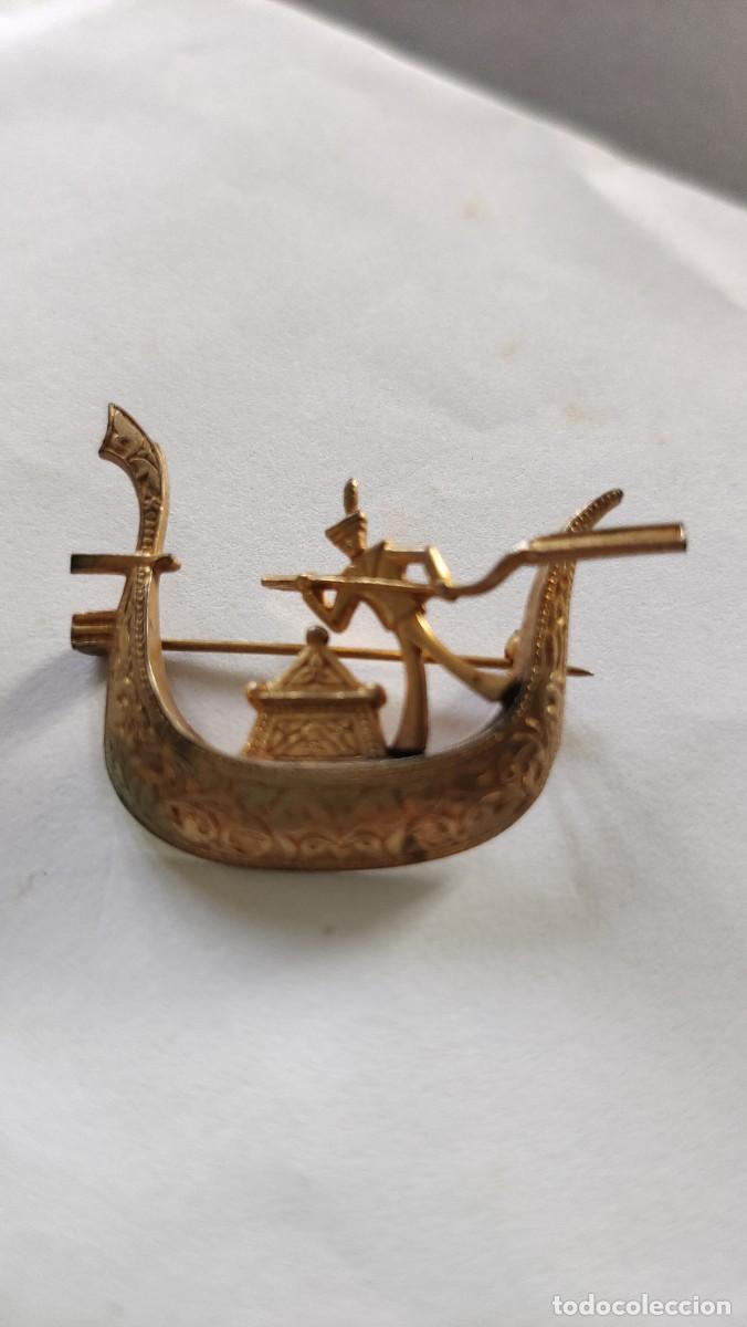 Joalharia: Antiguo broche Venecia. G&oacute;ndola.