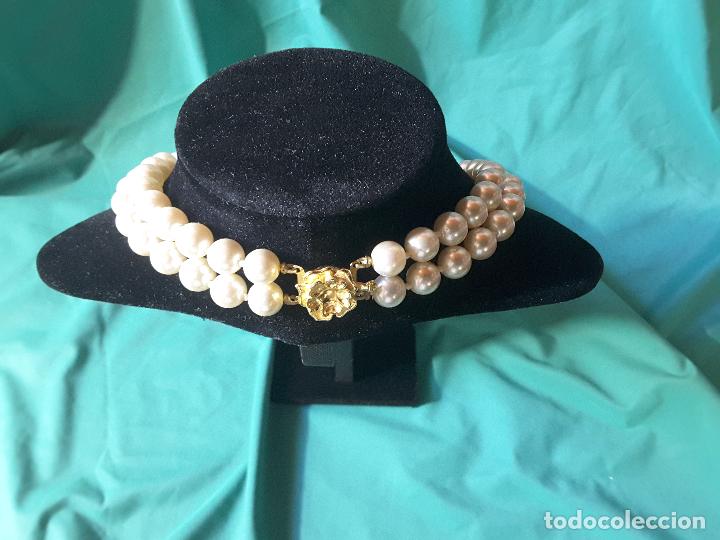 Joyeria: Collar de Perlas, 39 cuentas, 9 mm. 2 vueltas - Foto 2