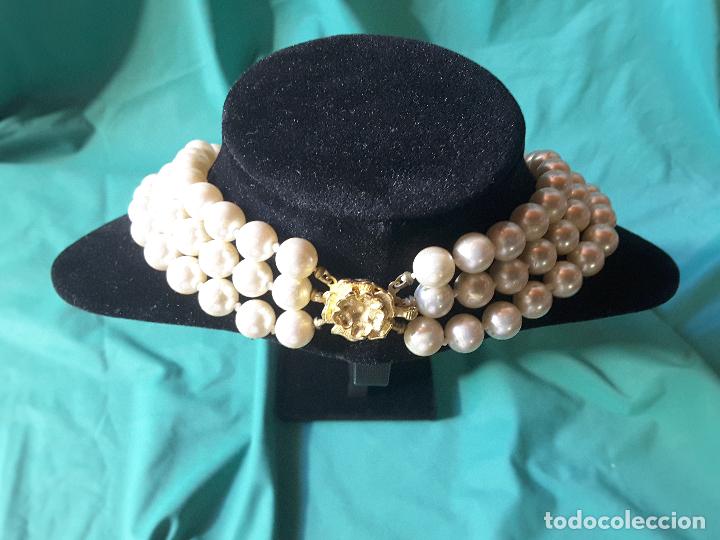 Joyeria: Collar de Perlas, 44 cuentas, 9 mm. 3 vueltas - Foto 2