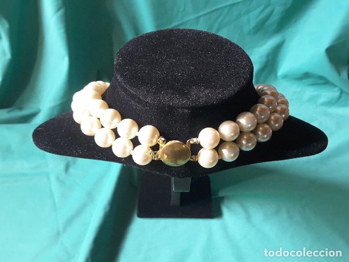 Joyeria: Collar de Perlas, 35 cuentas, 10 mm. 2 vueltas - Foto 2