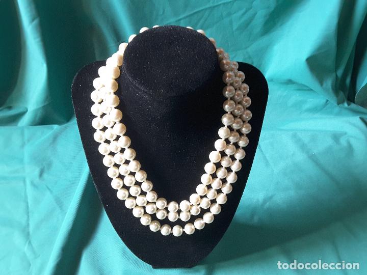 Joyeria: Collar de Perlas, 42 cuentas, 10 mm. 3 vueltas