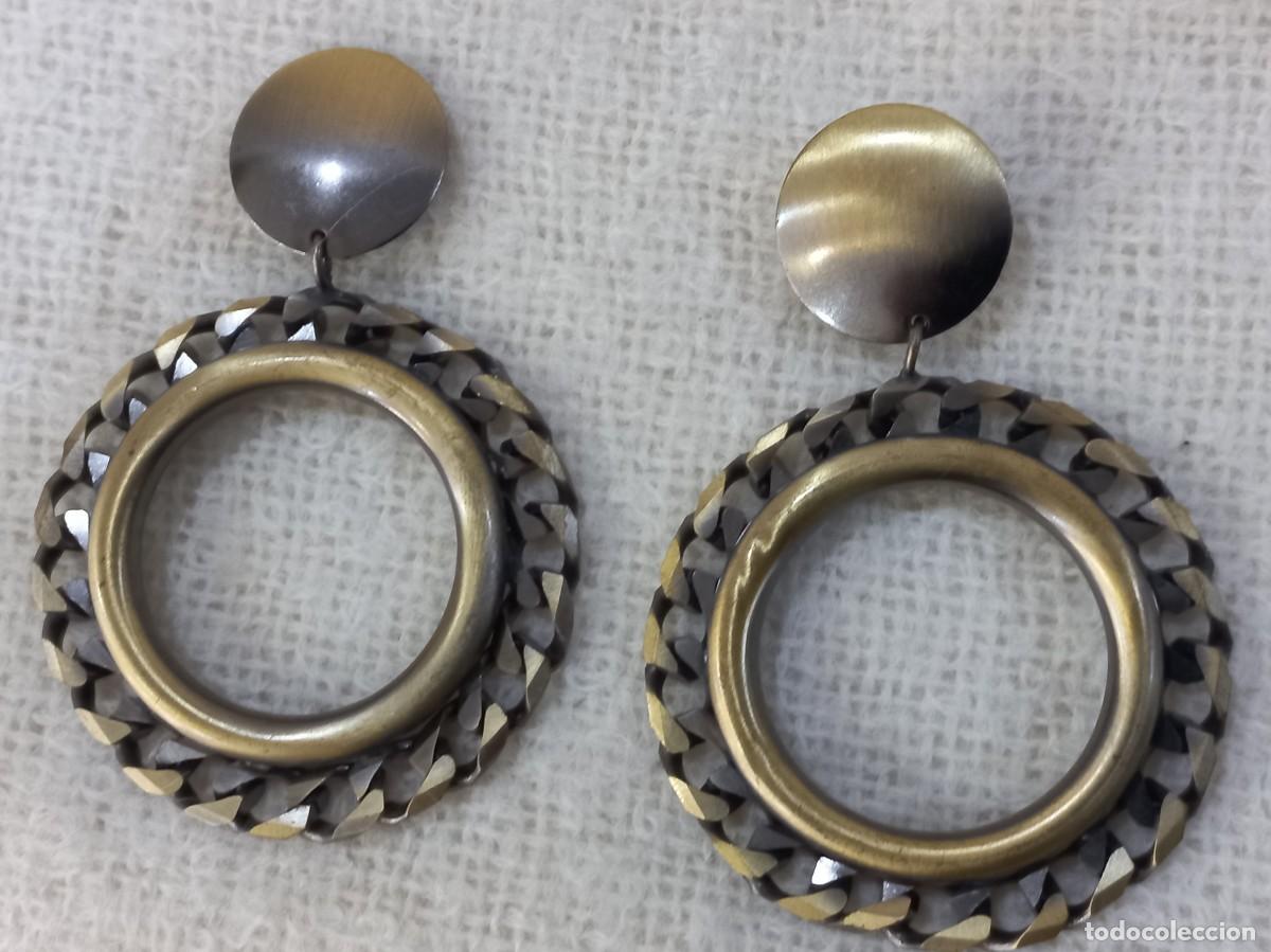 Joyeria: PENDIENTES (ARILLA-GRANDE) r&uacute;stica-patina-cadena - Foto 1
