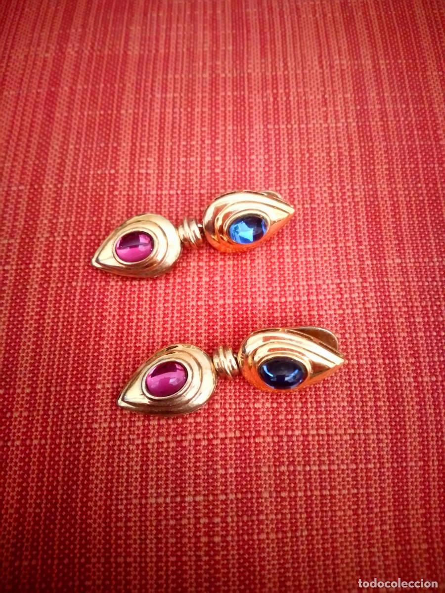 Joyeria: PENDIENTES METAL DORADO Y PIEDRAS - Foto 1