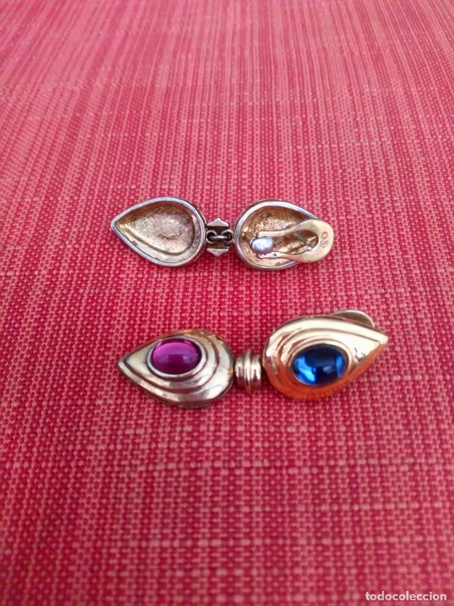 Joyeria: PENDIENTES METAL DORADO Y PIEDRAS - Foto 3