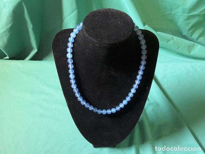 Joyeria: Collar &oacute;nice azul 8 mm - Foto 1