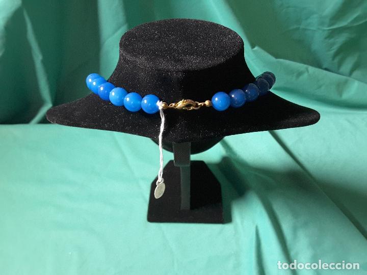 Joyeria: Collar &aacute;gata azul 10 mm - Foto 2