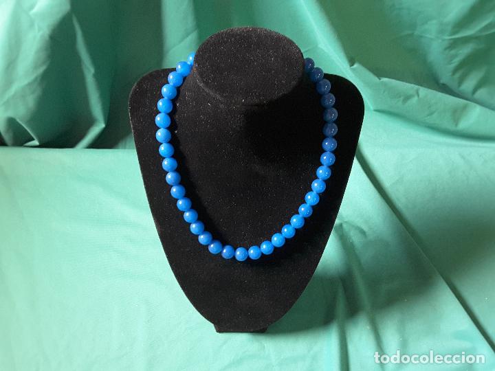 Joyeria: Collar &aacute;gata azul 10 mm - Foto 1